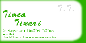 timea timari business card